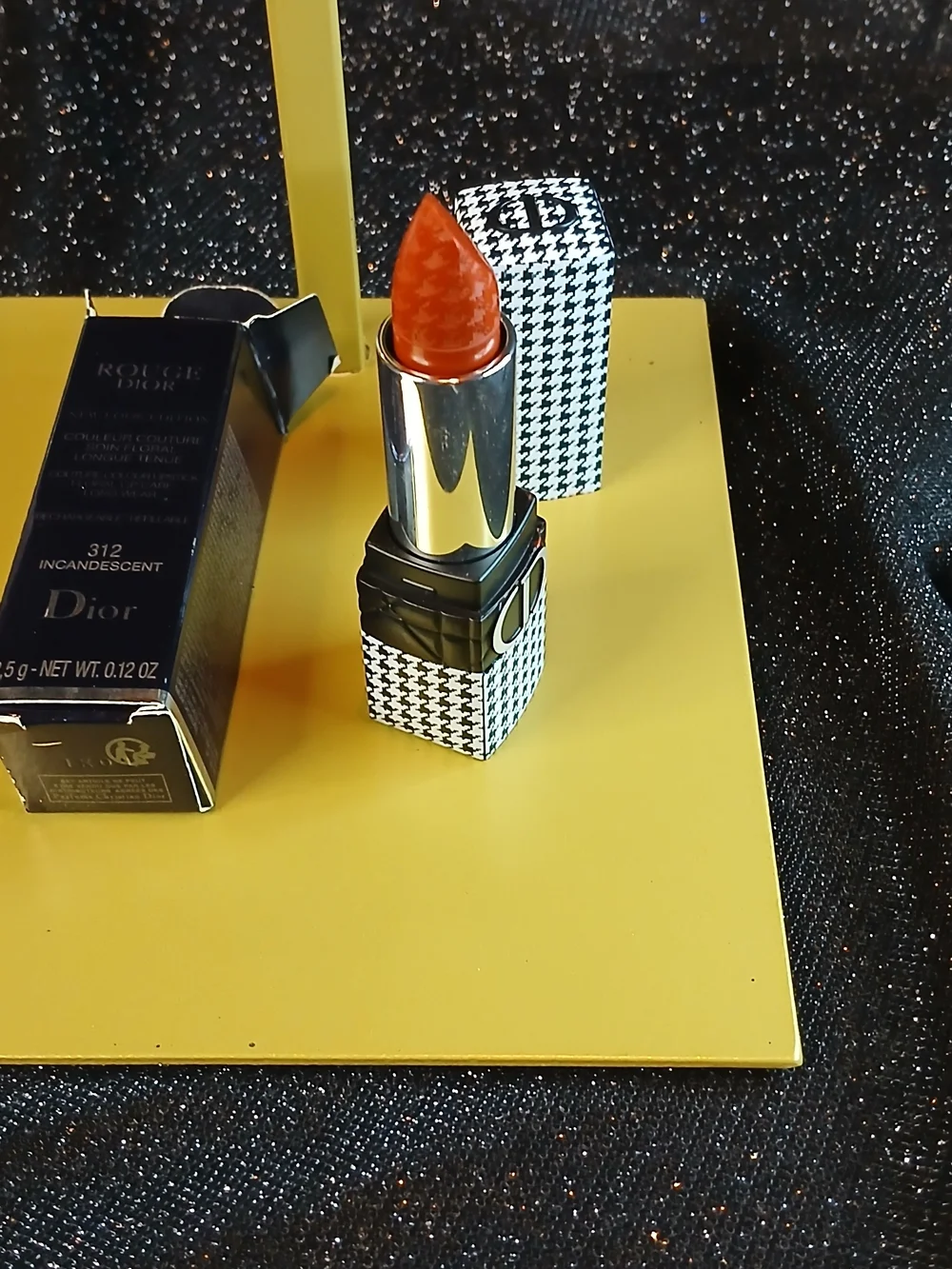 Dior Houndstooth Limited Edition Lipstick - #312 Incandescent Shade 3.5g/.12oz